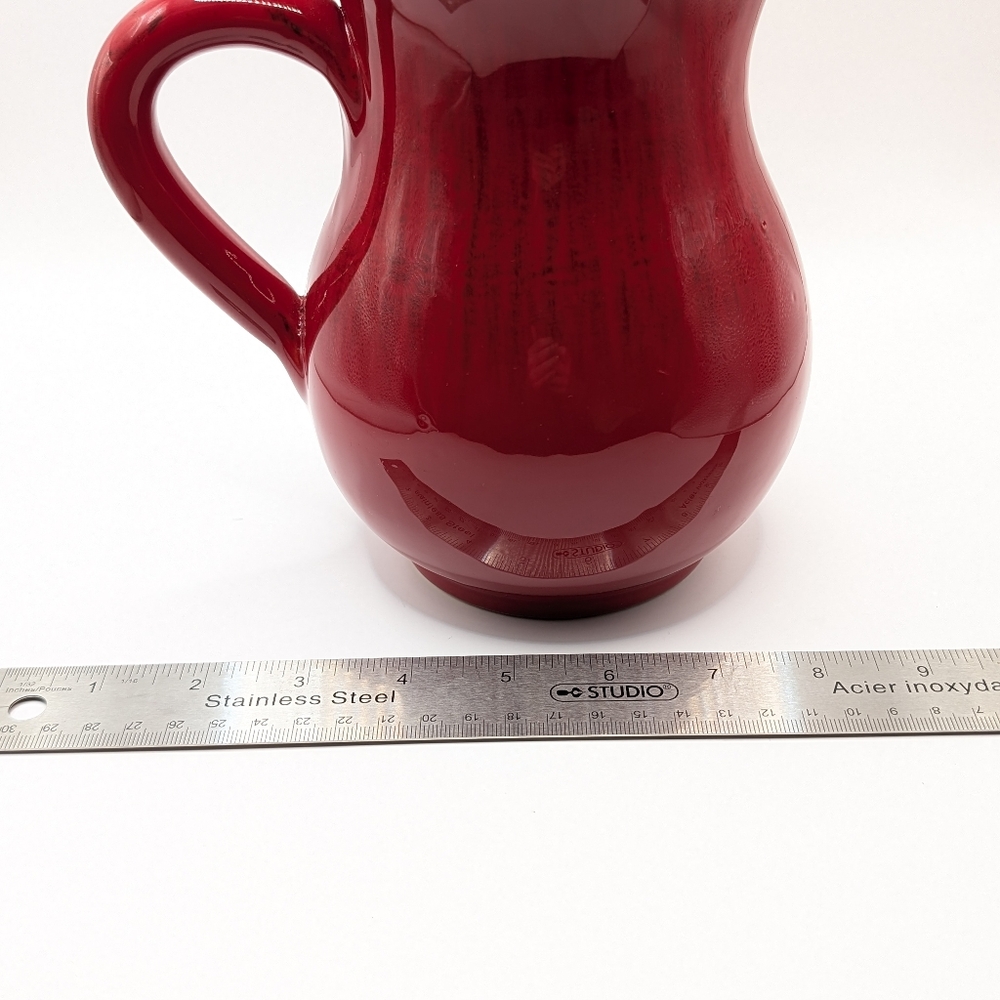 Red Ceramic Pitcher - Picture 9 of 9